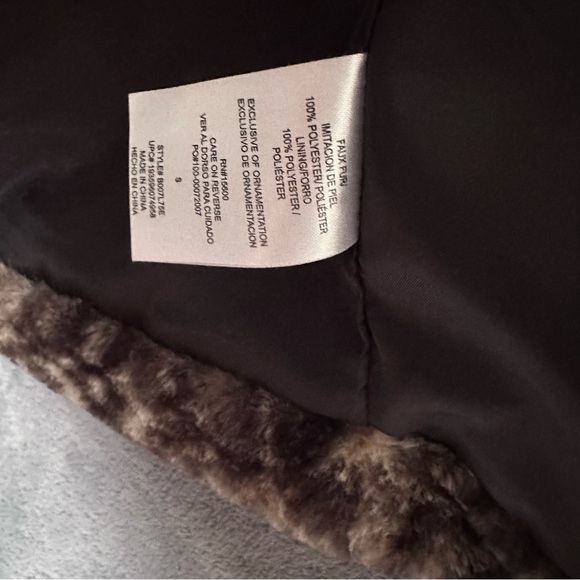 Democracy Faux Fur Brown & Black Python Snakeskin Snake Y2K Glam Animal Small - Picture 8 of 9